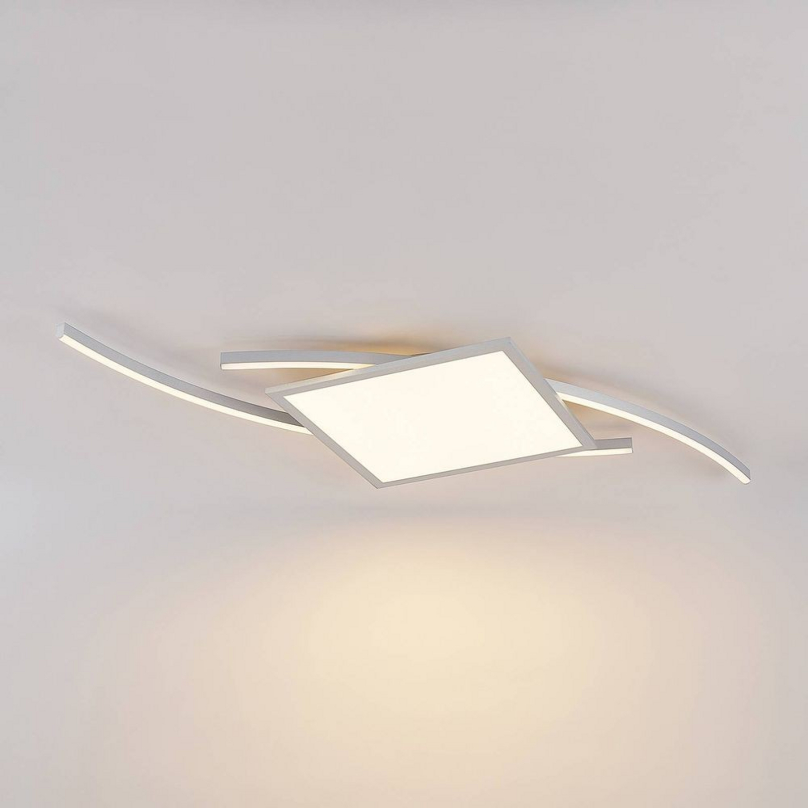 Tiaro LED Square Plafonieră 56,6 CCT Silver - Lucande