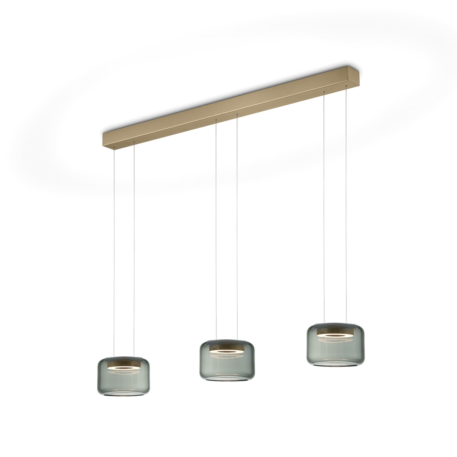 LED hanglamp Sidra, bronzen afwerking, 120 cm, gebarenbediening LED hanglamp Sidra, bronzen afwerking, 120 cm, gebarenbediening