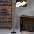 Mira textile floor lamp, black