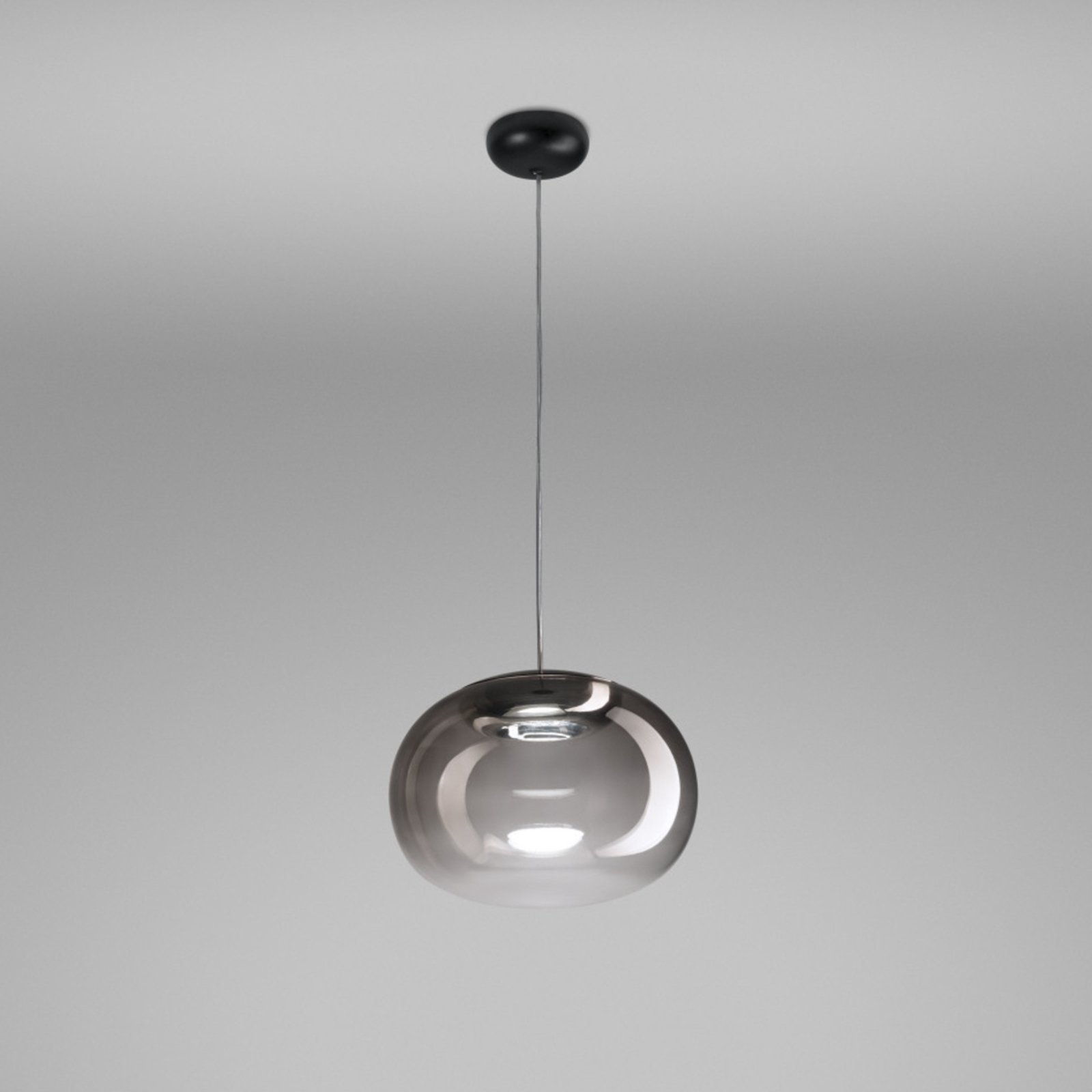 Lampada LED a sospensione La Mariée, grigio fumo, Ø 28 cm - Stilnovo