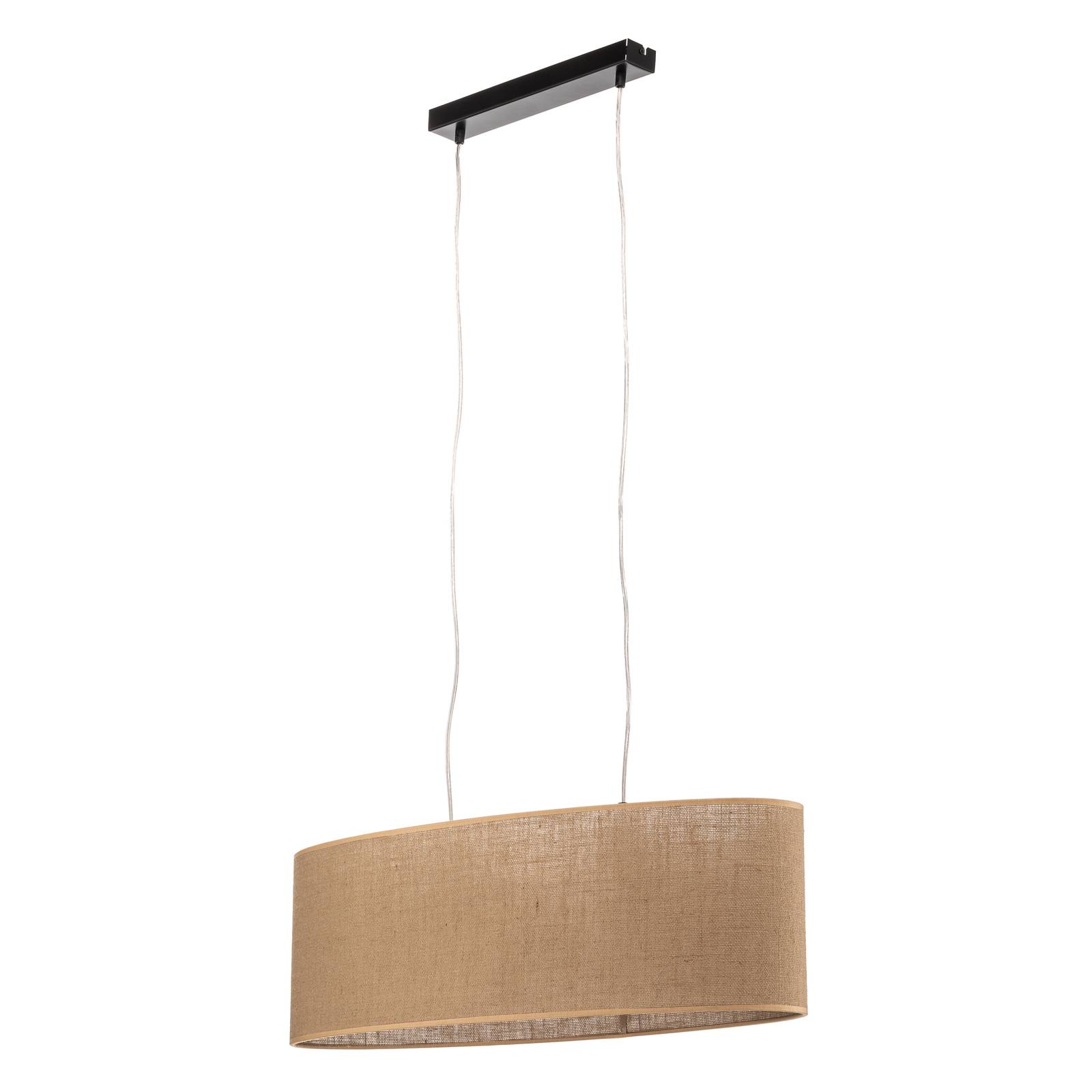 Suspension Jute avec abat-jour ovale en jute