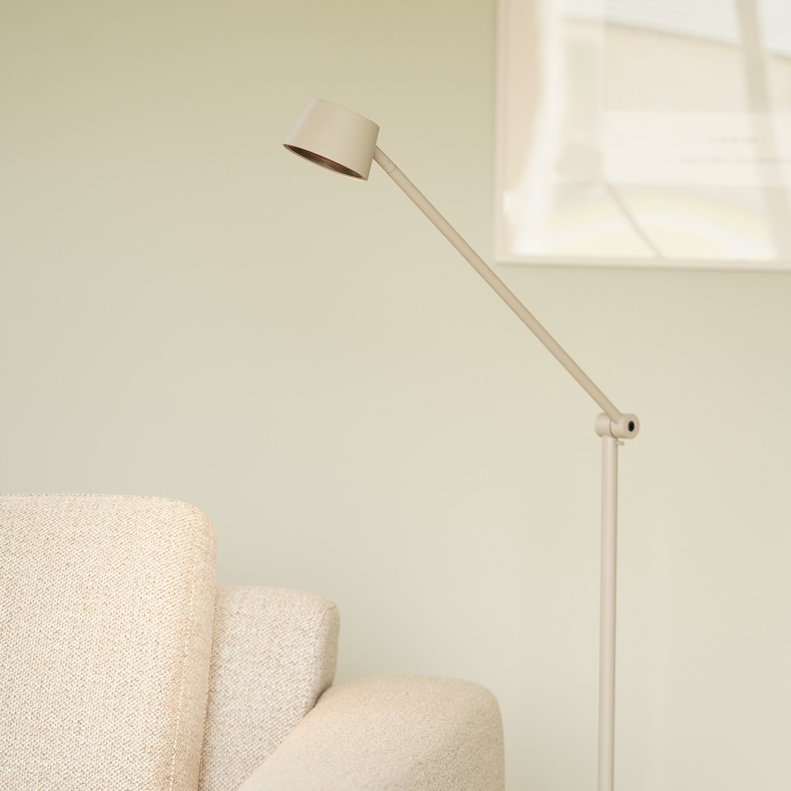 Direction F1 LED-golvlampa, matt gr&aring;, h&ouml;jd 117 cm &ndash; Antidark - Vardagsrum - Modern - Metall - Med en ljusk&auml;lla