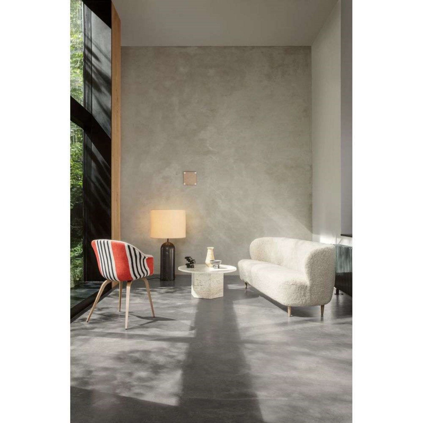 Gravity XL High Lampadar Grey Marble/White - GUBI