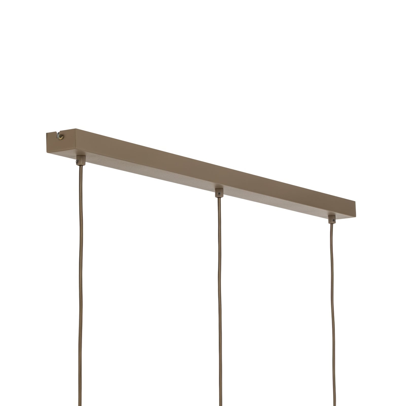 Hanglamp Funda, beige, lengte 110 cm, 3-lamps, metaal/glas