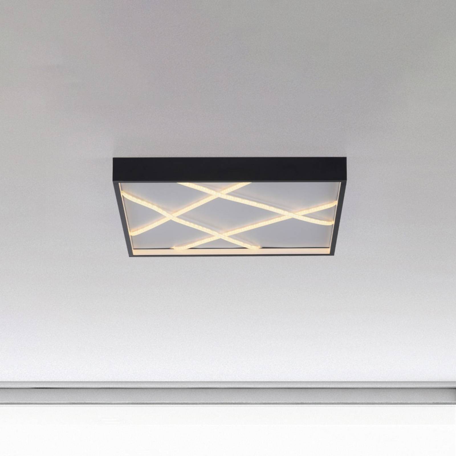 JUST LIGHT. lampa sufitowa LED Mikado, 50 x 50 cm, czarne