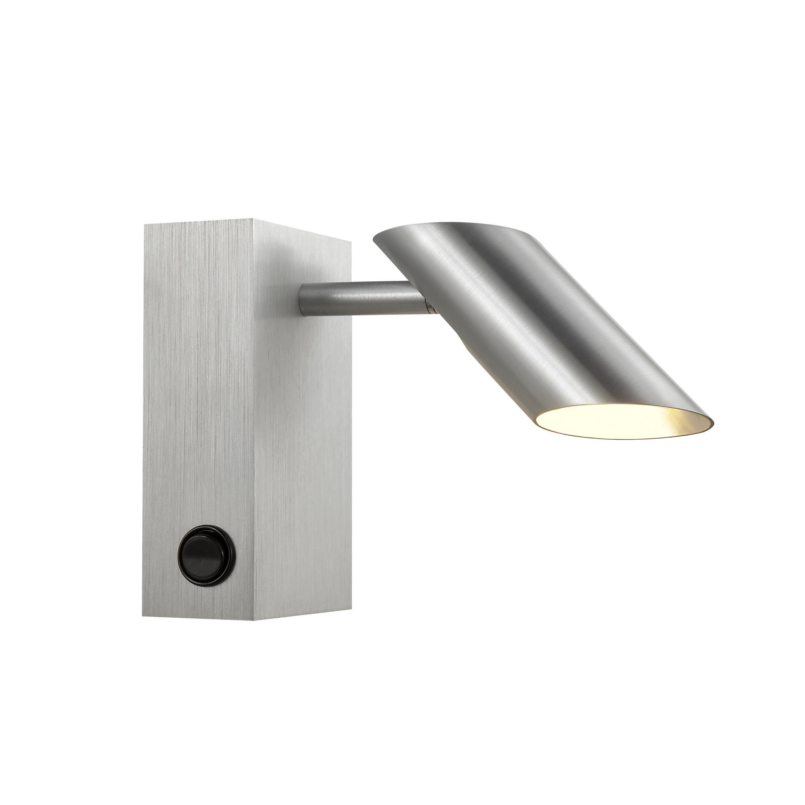 LED стенен прожектор Risell, ширина 9 cm, алуминиев цвят, метал
