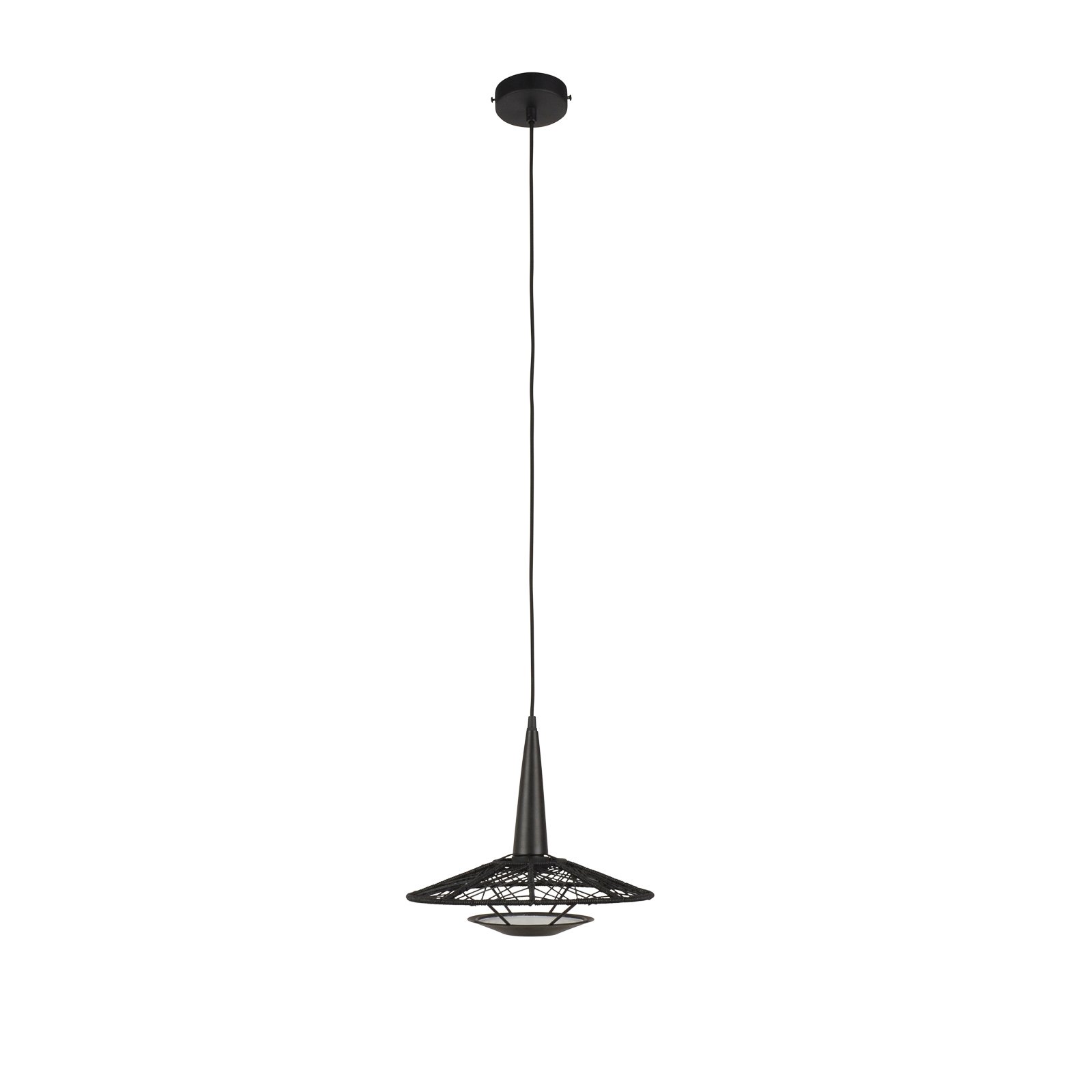 Forestier Carpa S lámpara colgante, negro, Ø 34 cm