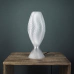 Koral table lamp made of organic material, crystal clear