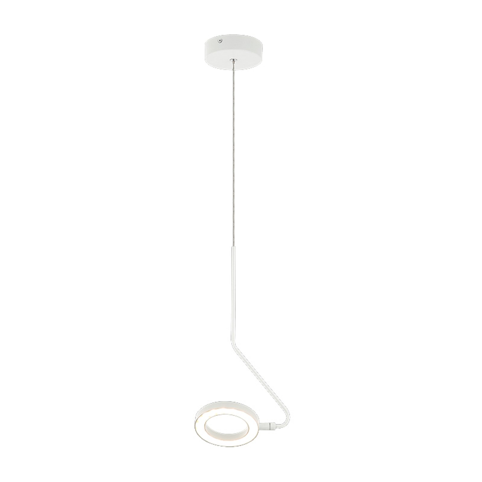 LED hanglamp arm 22044 bewegelijk mat wit