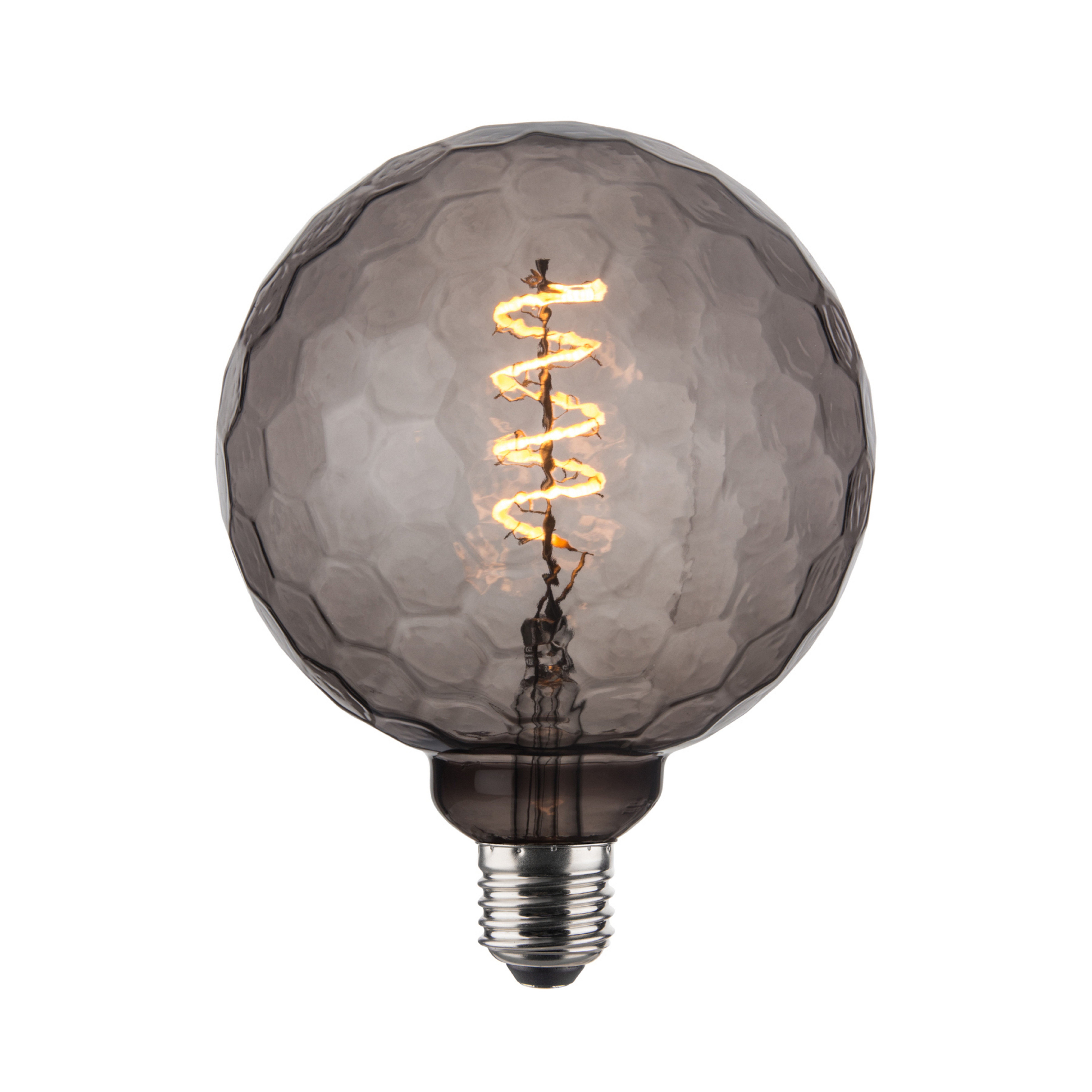 Colors Geo LED bulb G125, smoked, 2,200 K, 4 W - Halo Design