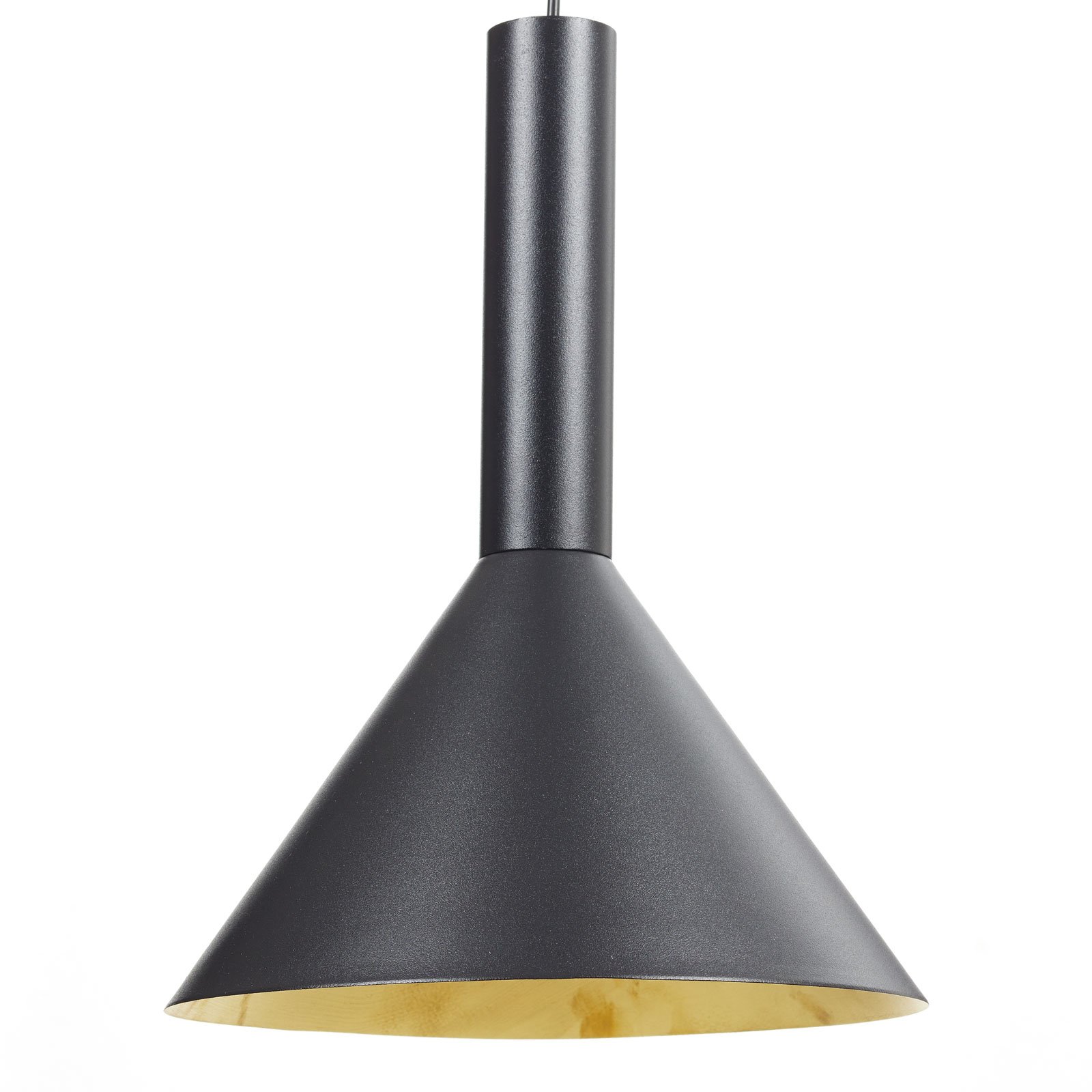 Lucande Caris hanglamp Ø30cm zwart/goud