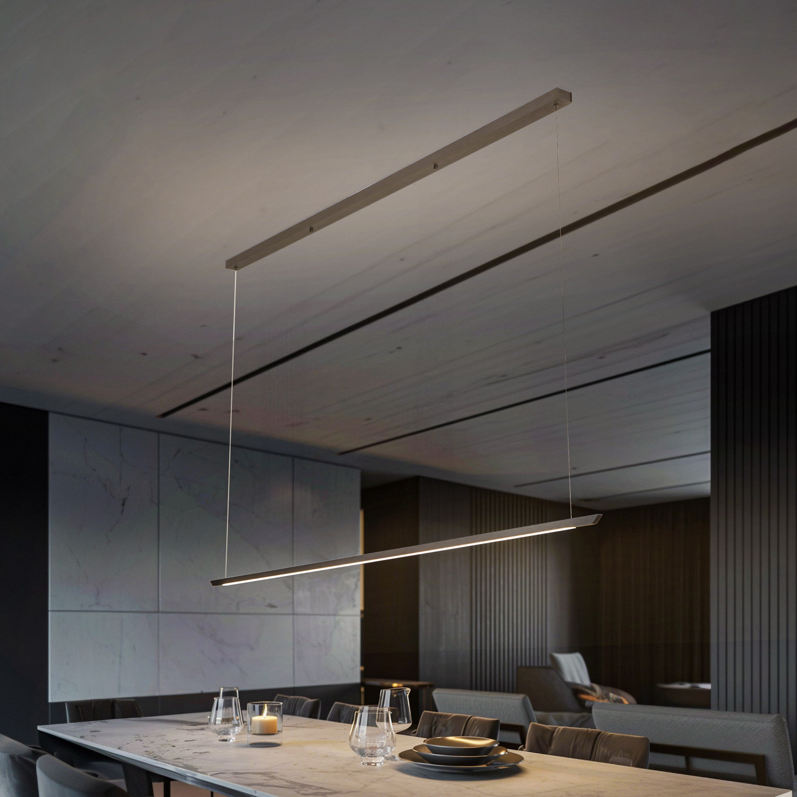 Quitani Niara Lampă suspendată cu LED CCT negru anodizat - Bucătărie - modern - anodizat negru - Aluminiu