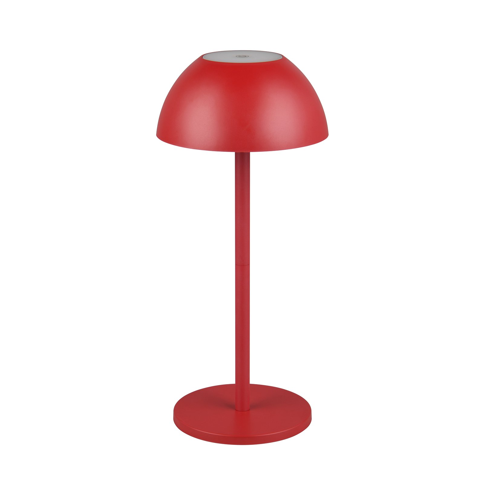 Ricardo LED namizna svetilka za polnjenje, rdeča, višina 30 cm, plastika