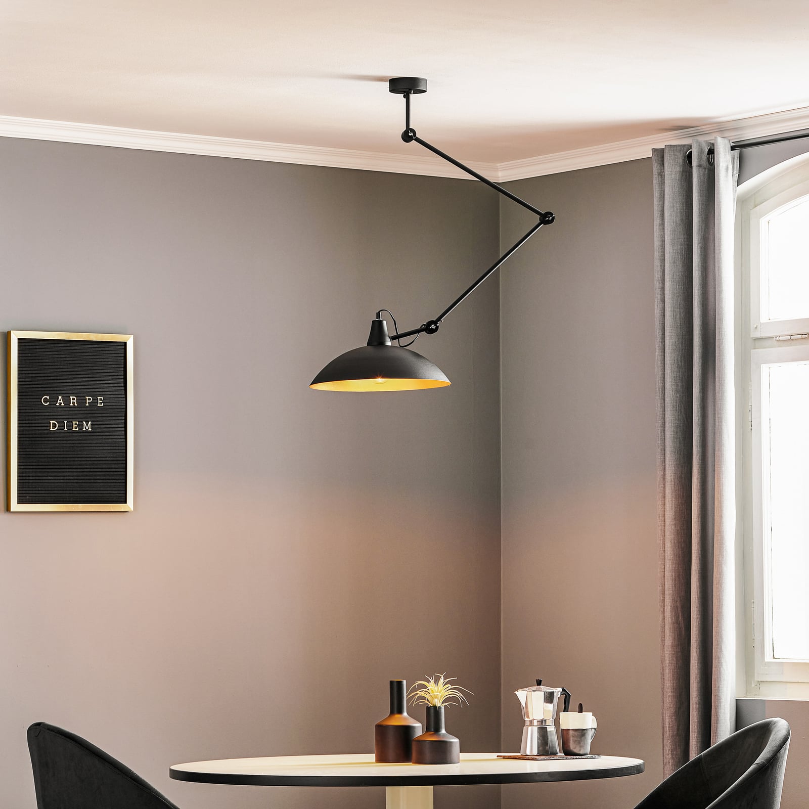 Lampa sufitowa 808, czarna, 1-punktowa, z regulacją – ALDEX