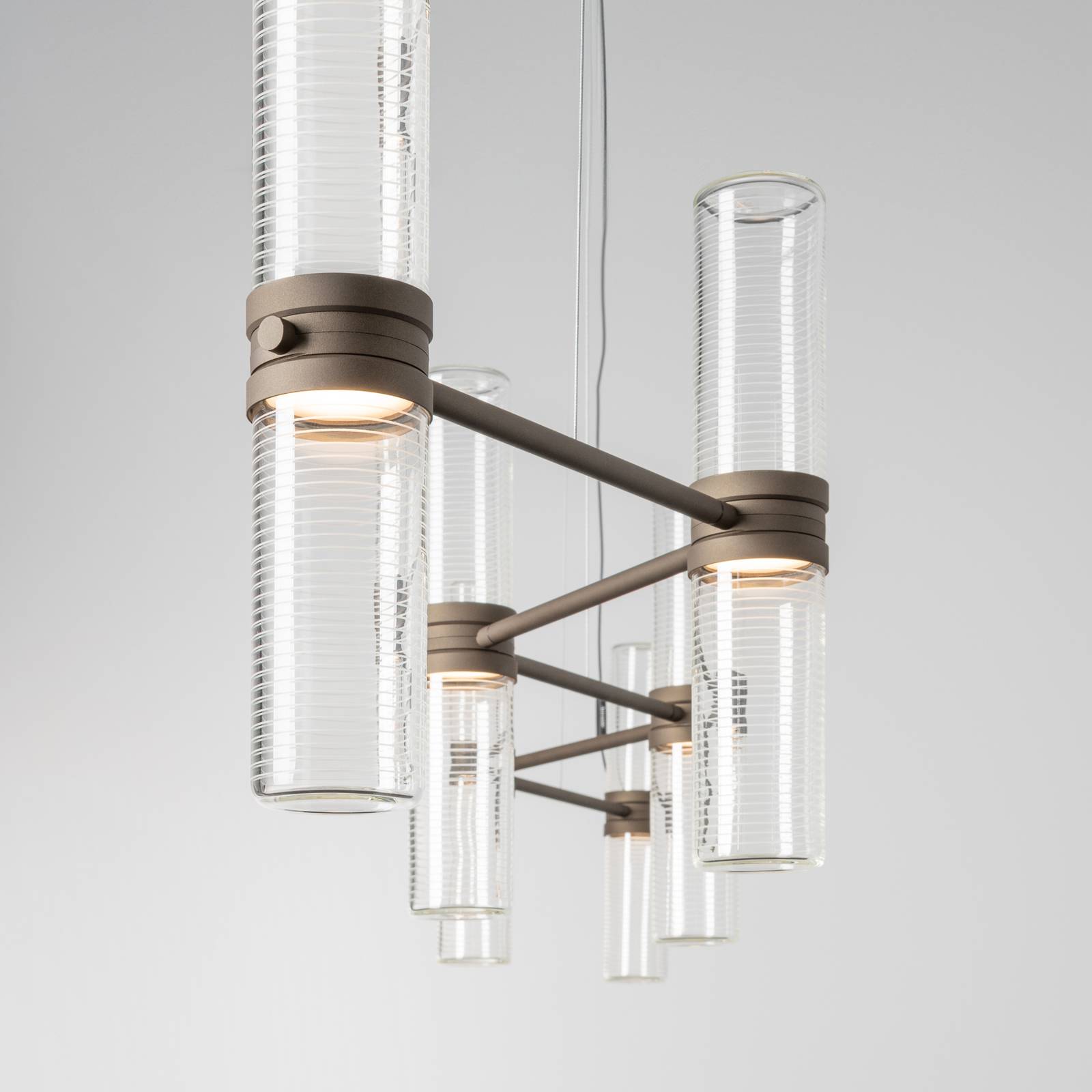 Suspension LED Artemide Zephyr Linear, bronze, longueur 160 cm