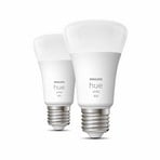 Conjunto de 2 lâmpadas Philips Hue White 9W E27 LED