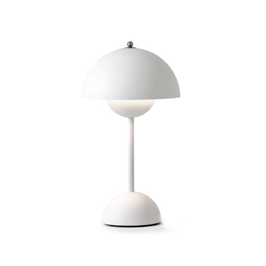 Flowerpot VP9 LED-batteridrevet bordlampe, matt hvit - &TRADITION