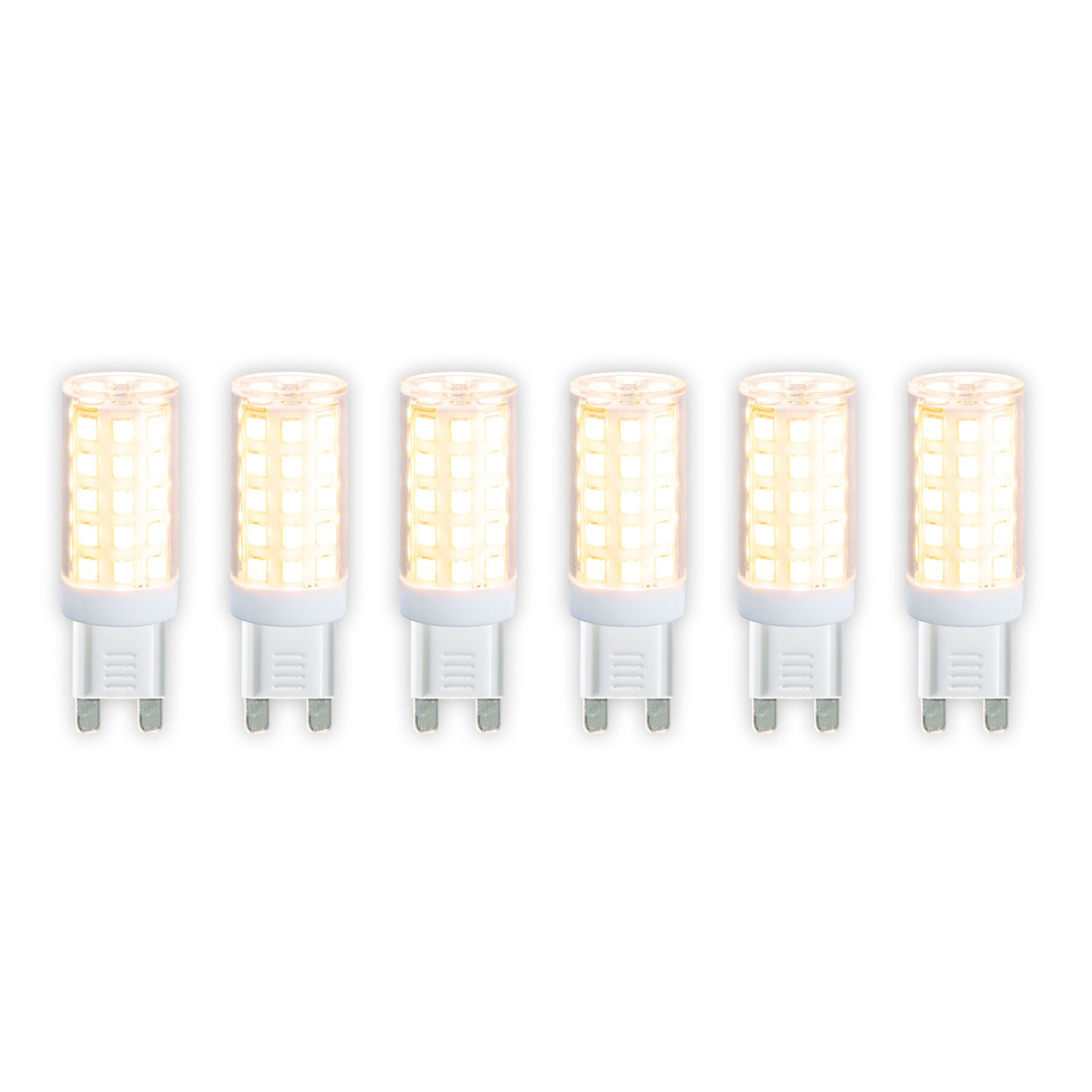 Ampoule broche LED G9 5,5W blanc chaud, 557 lm x6