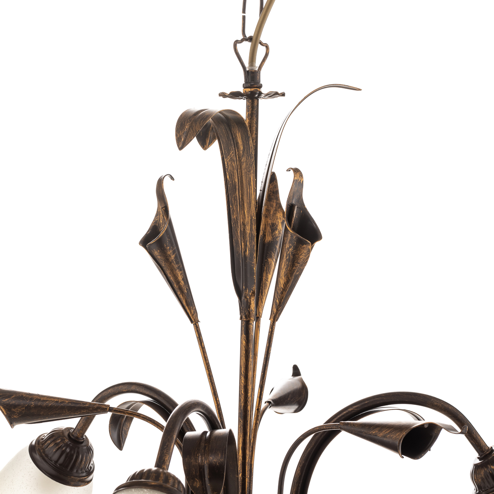 Suspension Lucrezia à 3 lampes, bronze