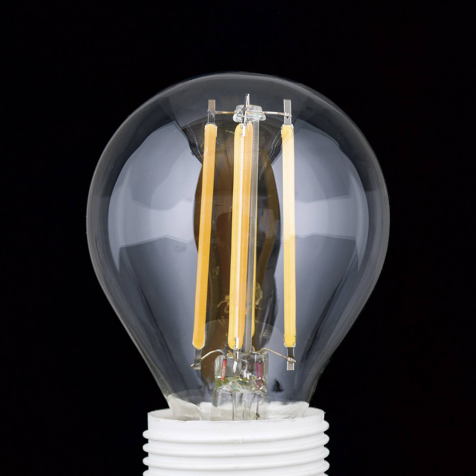 LED žiarovka E27 G45 číra 6W 827 720lm stmievateľná