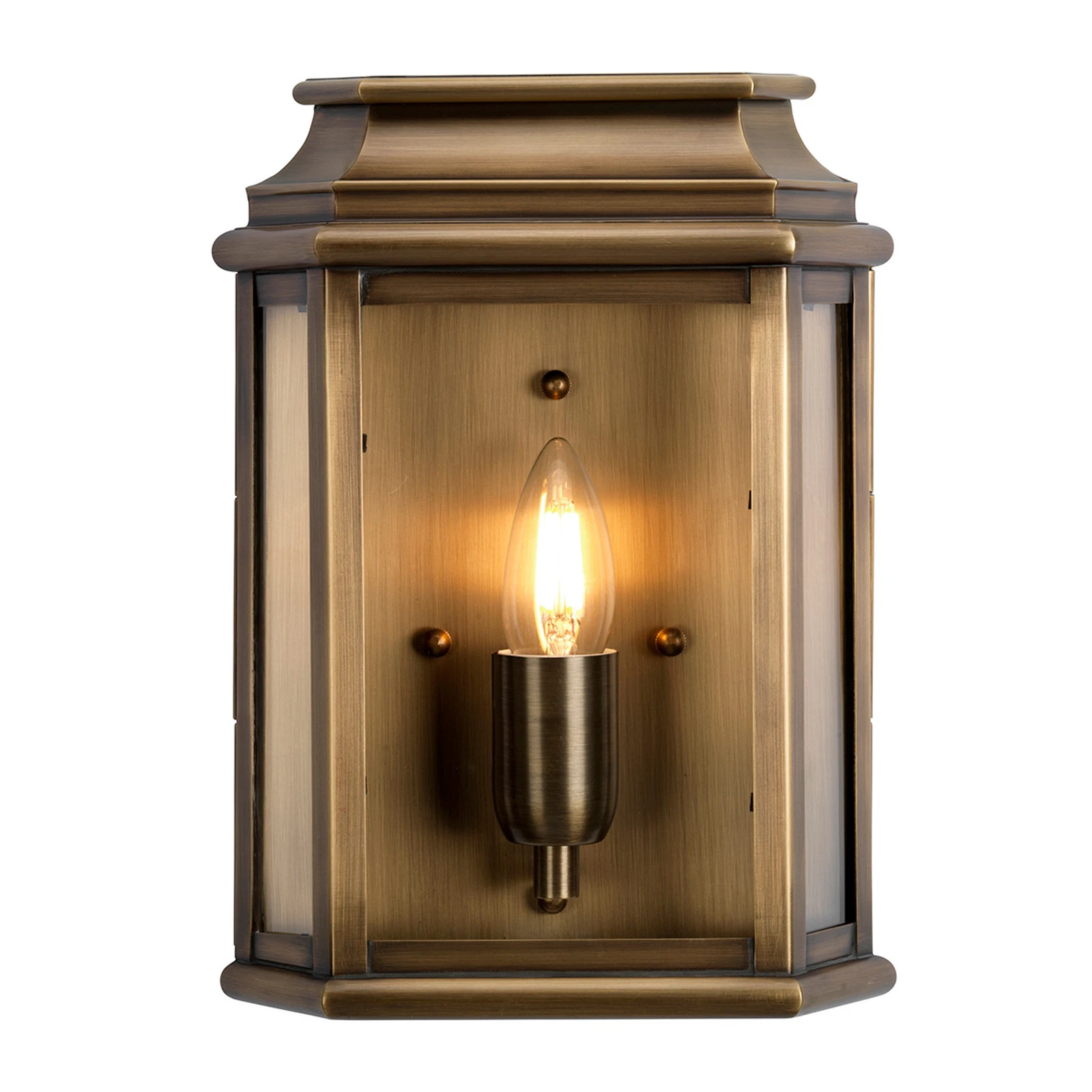 Außenwandlampe St Martins einflammig messing antik