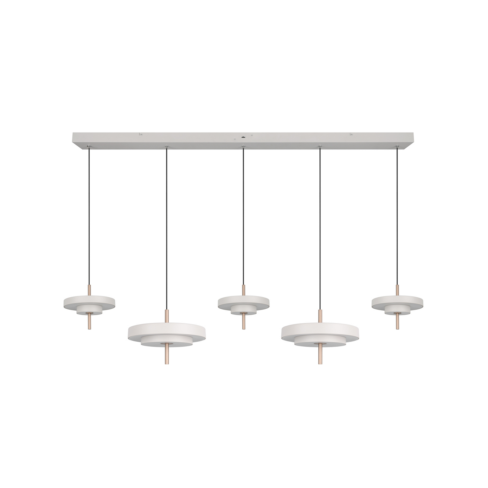 LED hanglamp Keaton, lichtgrijs, lengte 140 cm, CCT, 5-lamps. LED hanglamp Keaton, lichtgrijs, lengte 140 cm, CCT, 5-lamps.