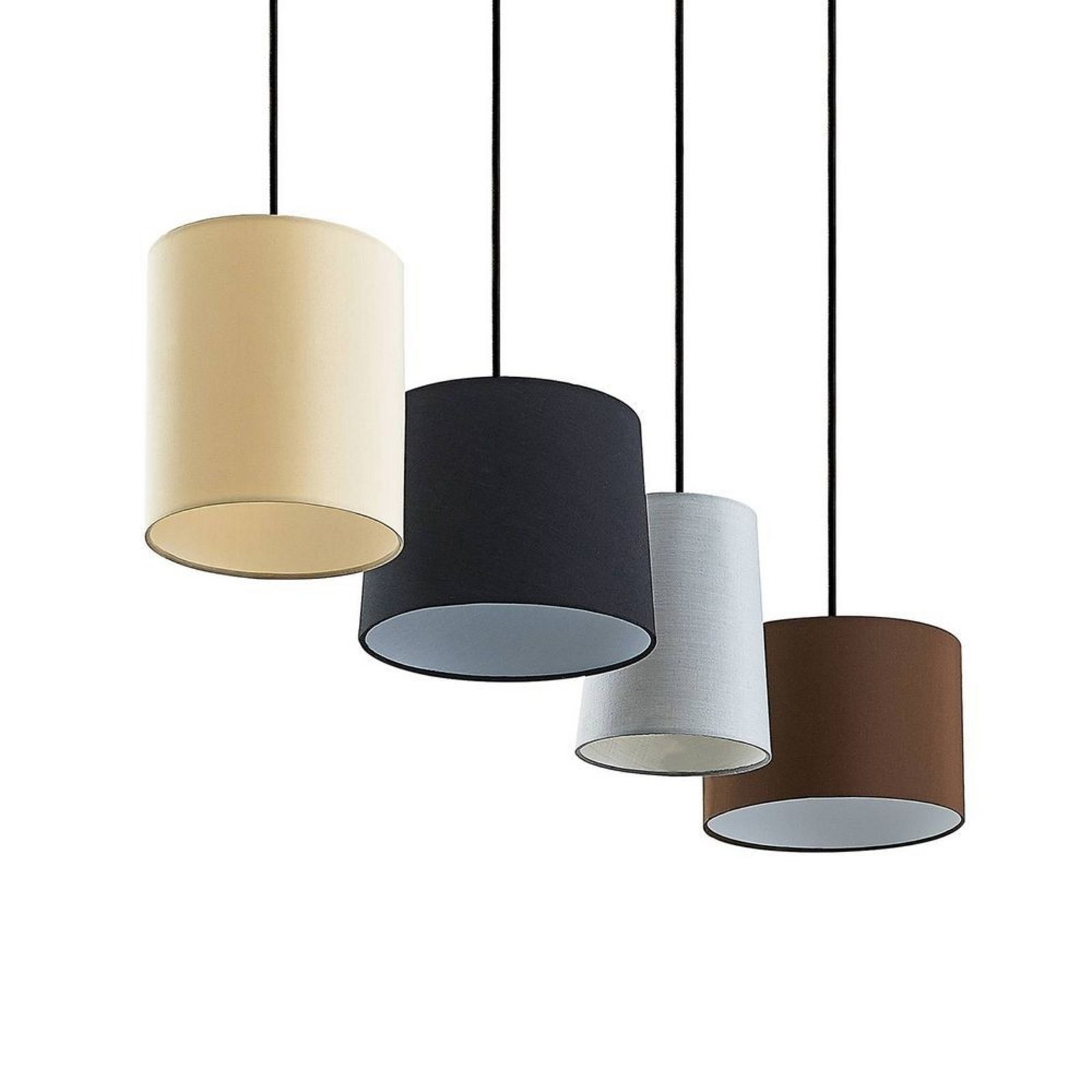 Amilia 4 Lampada a Sospensione Black/Grey/Beige - Lindby