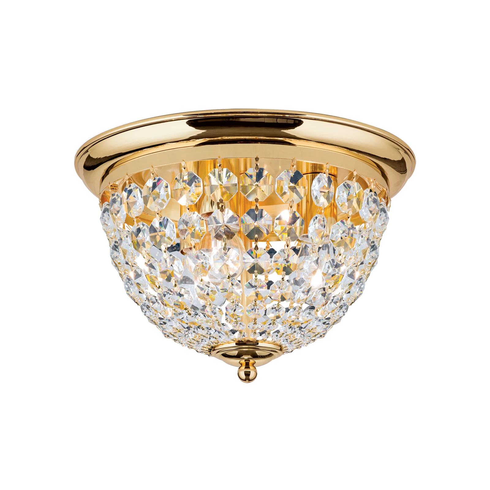 Deckenleuchte Plafond, gold/transparent, Ø 35 cm
