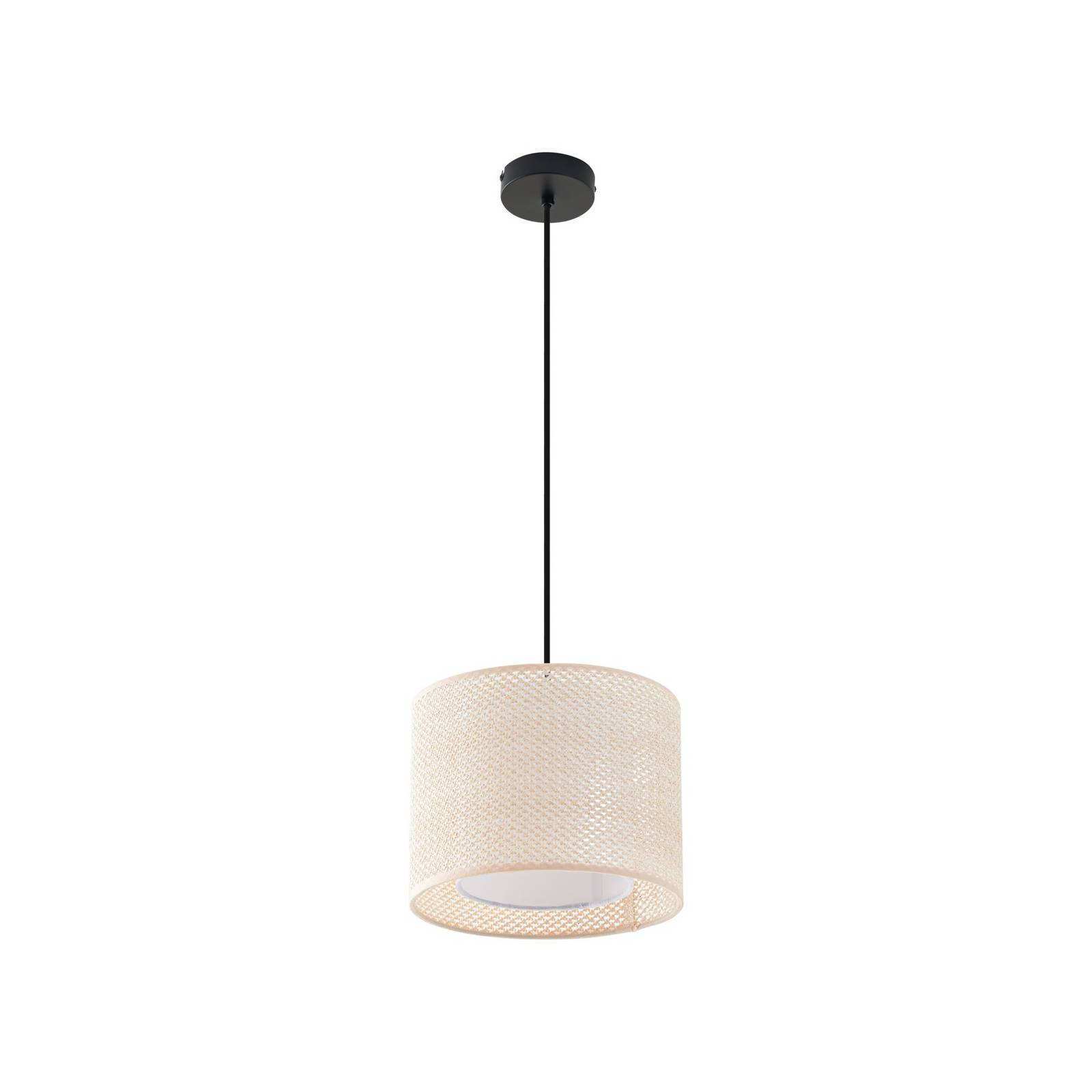 Lindby Hängeleuchte Soula, Ø 26 cm, beige, Kunststoff, E27