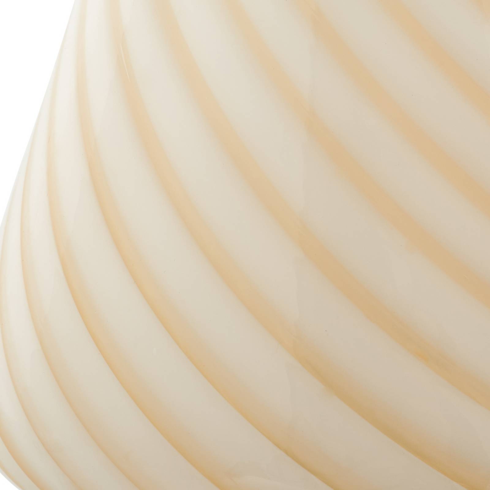 Lampa stołowa Lindby Andriana, żółty/biały, szkło, Ø 15 cm