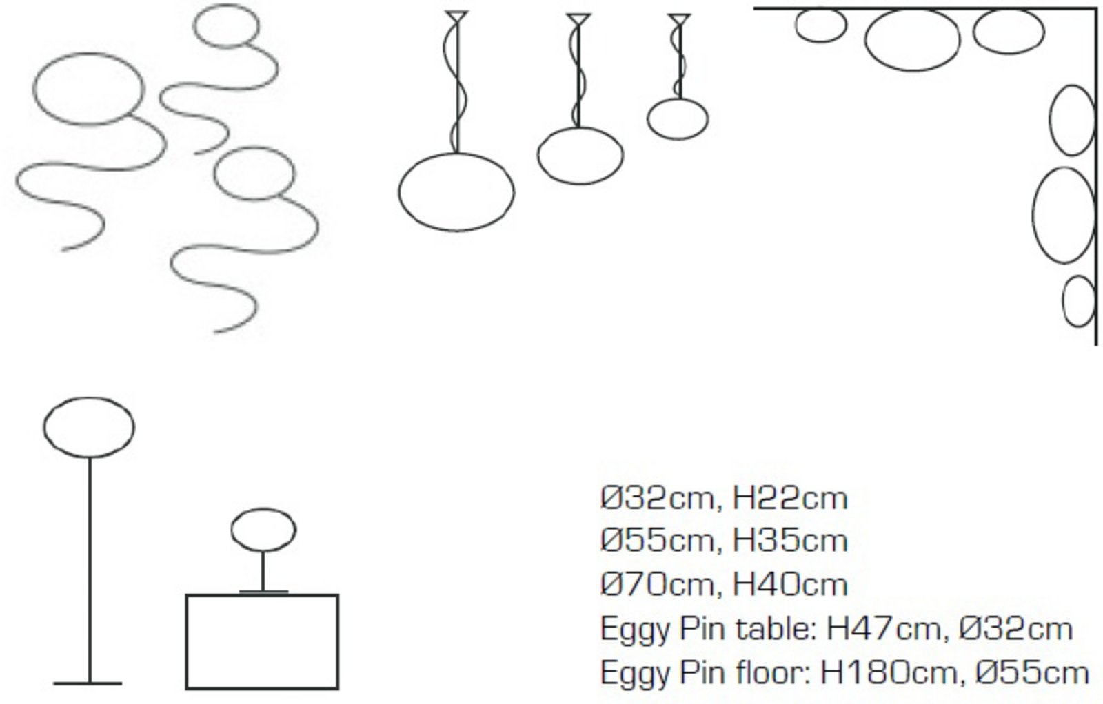 Eggy Pop Up Candeeiro de Tecto/Candeeiro de Parede Ø32 Opal White - CPH Lighting