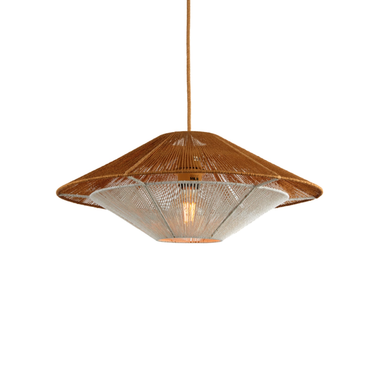 GOOD & MOJO Hängelampe Lumbini, Ø50 cm, natur, Papierseil