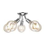 Taklampe Romie, 5 lyskilder, krom