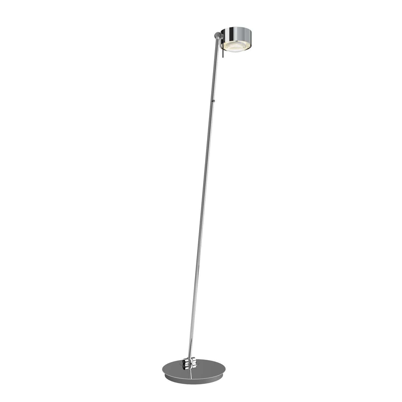 Puk! 120 Floor LED lentes claras/mate, cromo