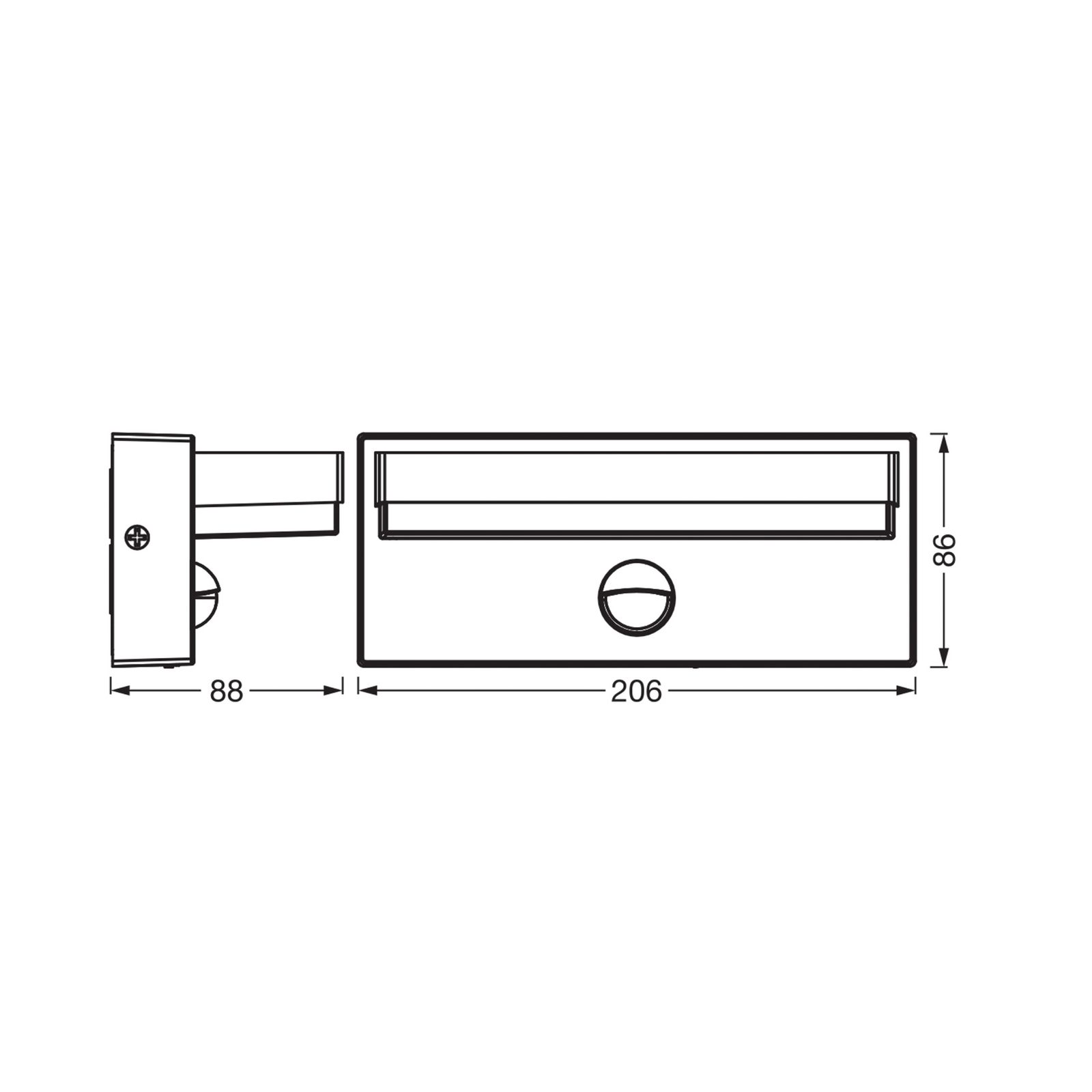 OSRAM wandlamp ENDURA STYLE ROBUST, sensor, donkergrijs IP54