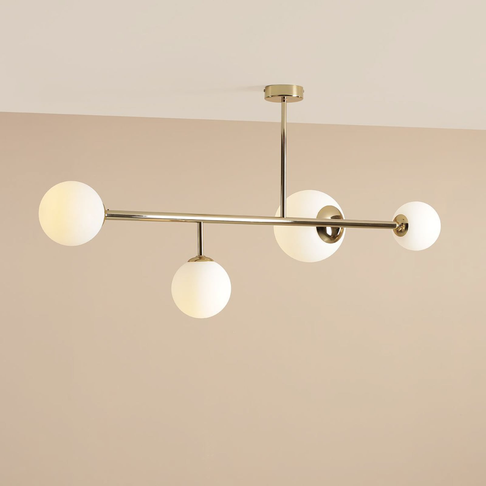 Lampa sufitowa Dione, w kolorze złotym, 4-punktowa – ALDEX