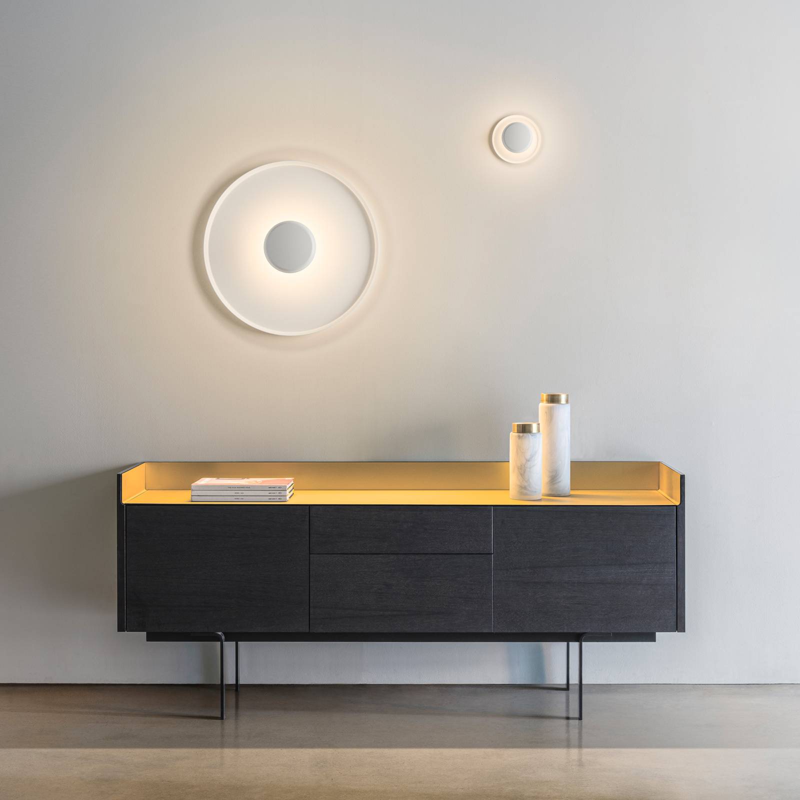 Vibia Top kinkiet LED Ø 17 cm biały