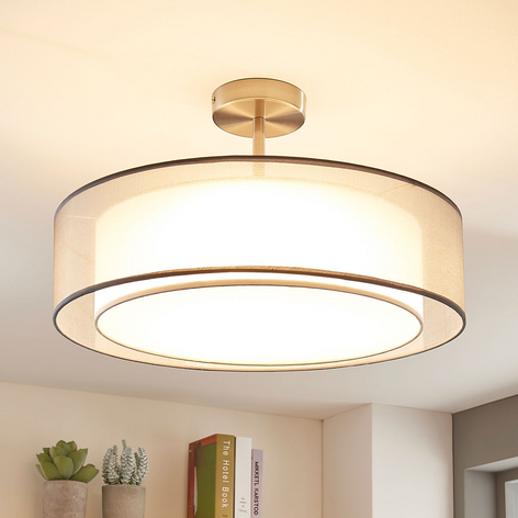 Plafoniera LED Pikka, dimming 3 livelli, grigia