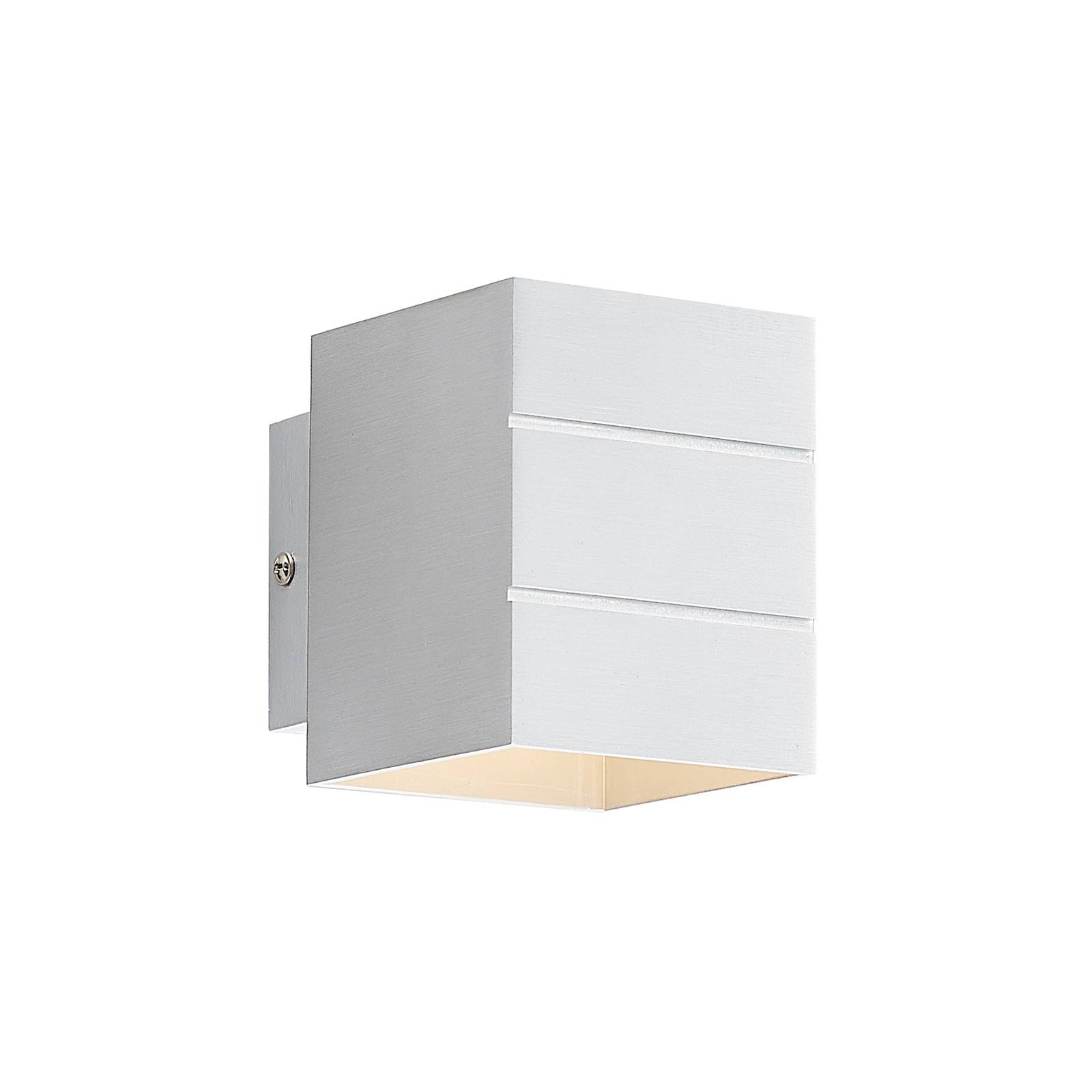 Lindby Deora wall light aluminium, angular, for Living / Dining Room, aluminium, G9, 25 W, W: 8 cm, H: 10 cm