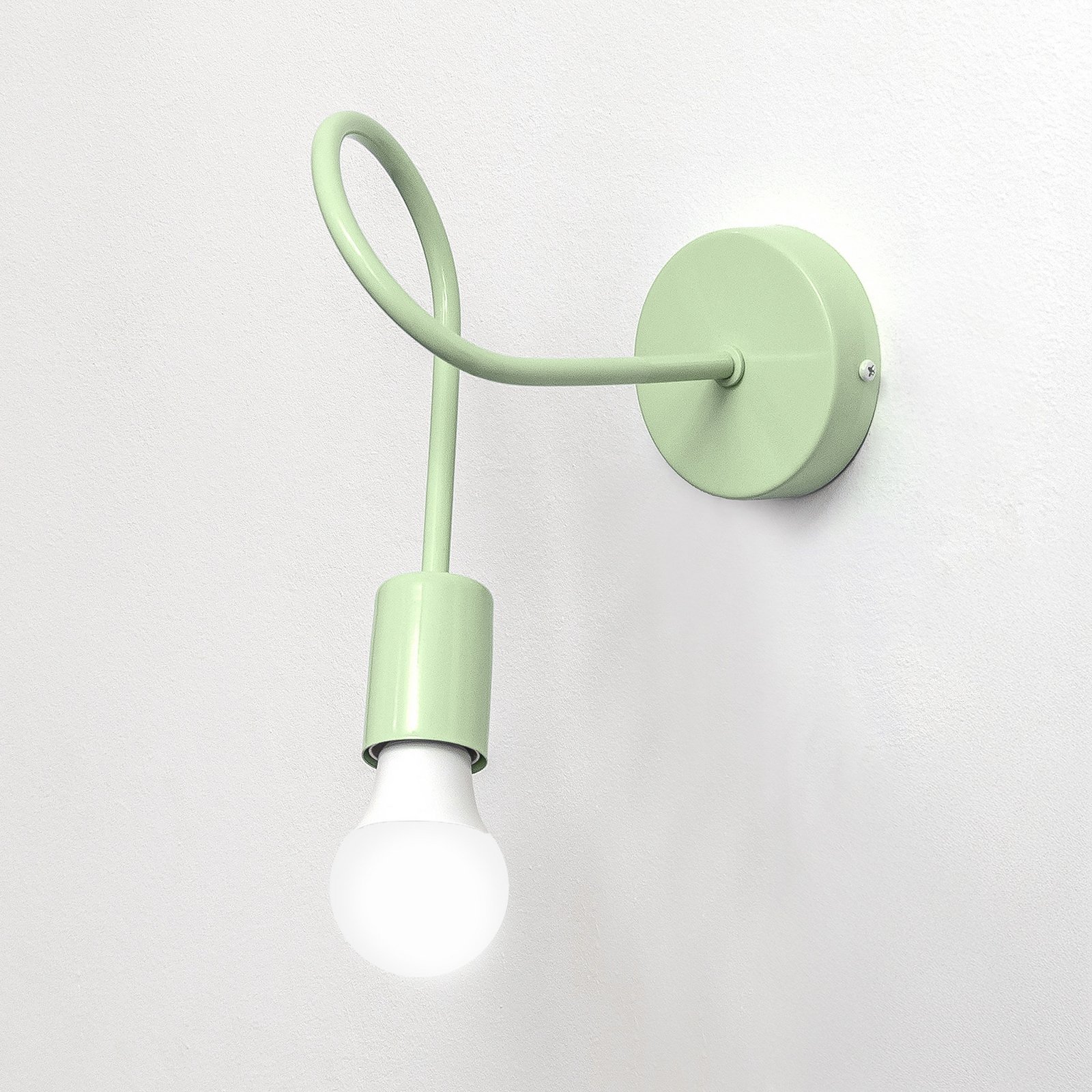 Vägglampa Oxford, grön, metall, 1-lampa, E27