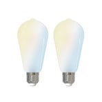 LUUMR Smart LED bulb, 2pcs, E27, ST64, 7W, matt, Tuya