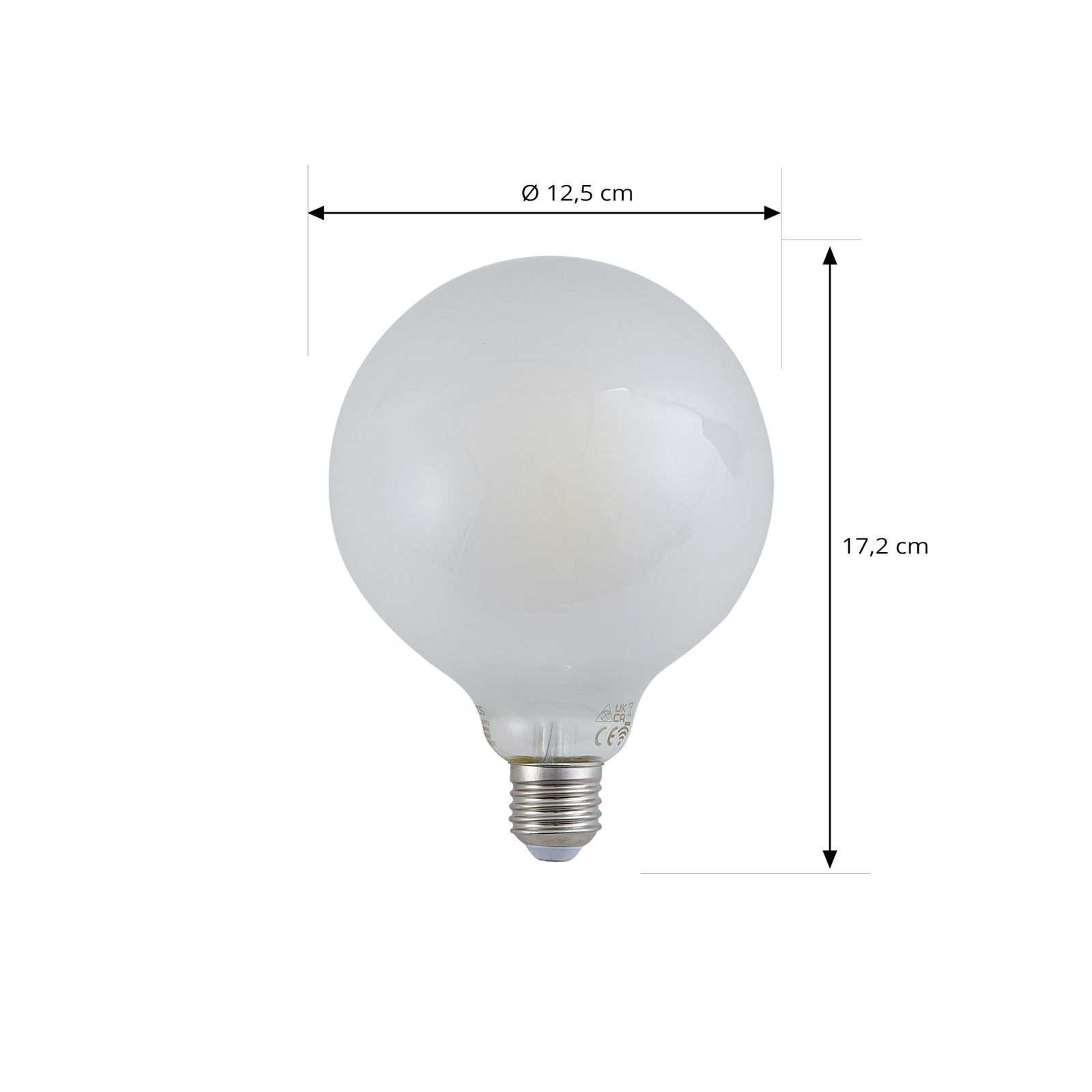 LUUMR Smart LED bulb matt E27 G125 7W Tuya WLAN CCT