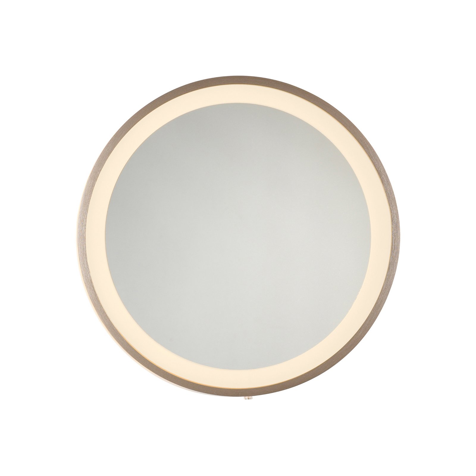 LED-Wandspiegel VIDRO, bronze, Ø 36 cm, Powerbank, Schalter