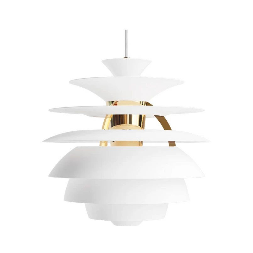 Louis Poulsen – PH Snowball Pendelleuchte Soft White/Brass Metallised