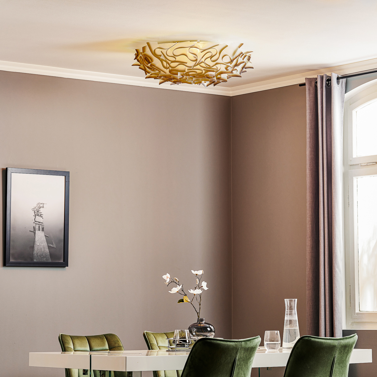 Slamp Veli designer ceiling lamp Ø 78cm anthracite