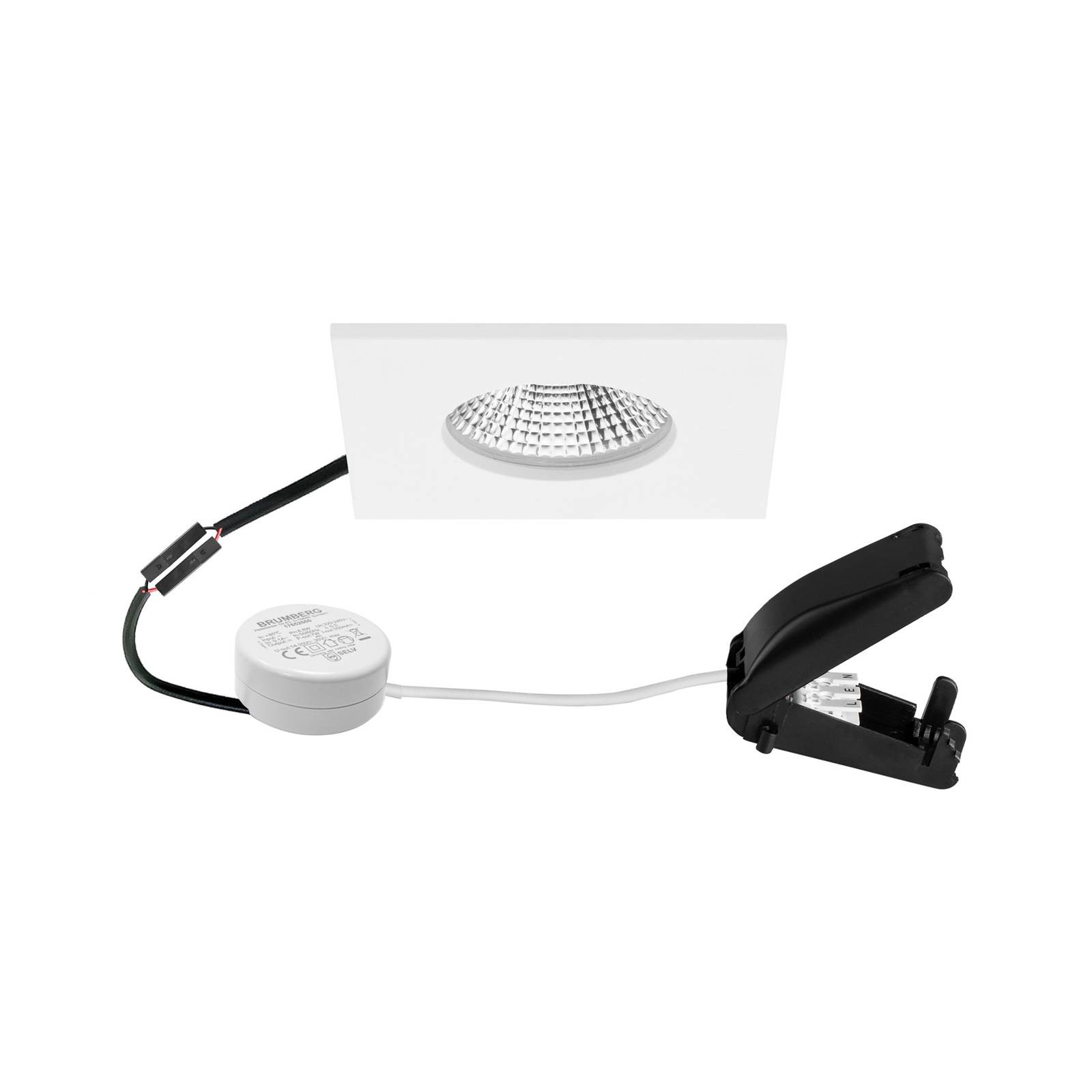 BRUMBERG BB21 Downlight voor Badkamer - wit / opaal - Aluminium - lamp - inbouwspot plafond - dimbaar