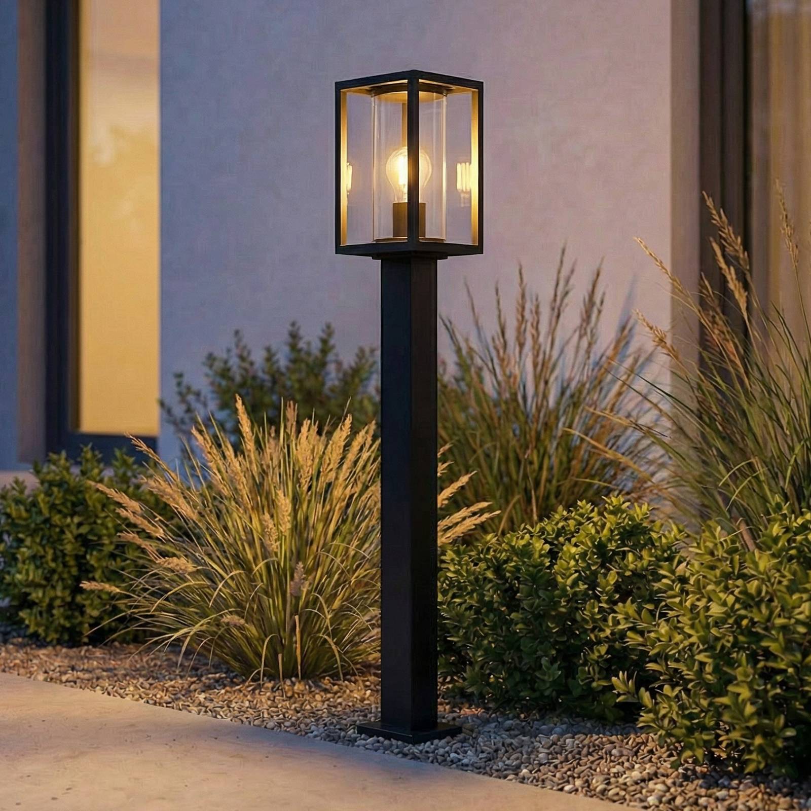 Lucande Borne lumineuse Ferda, 100 cm, anthracite, IP44