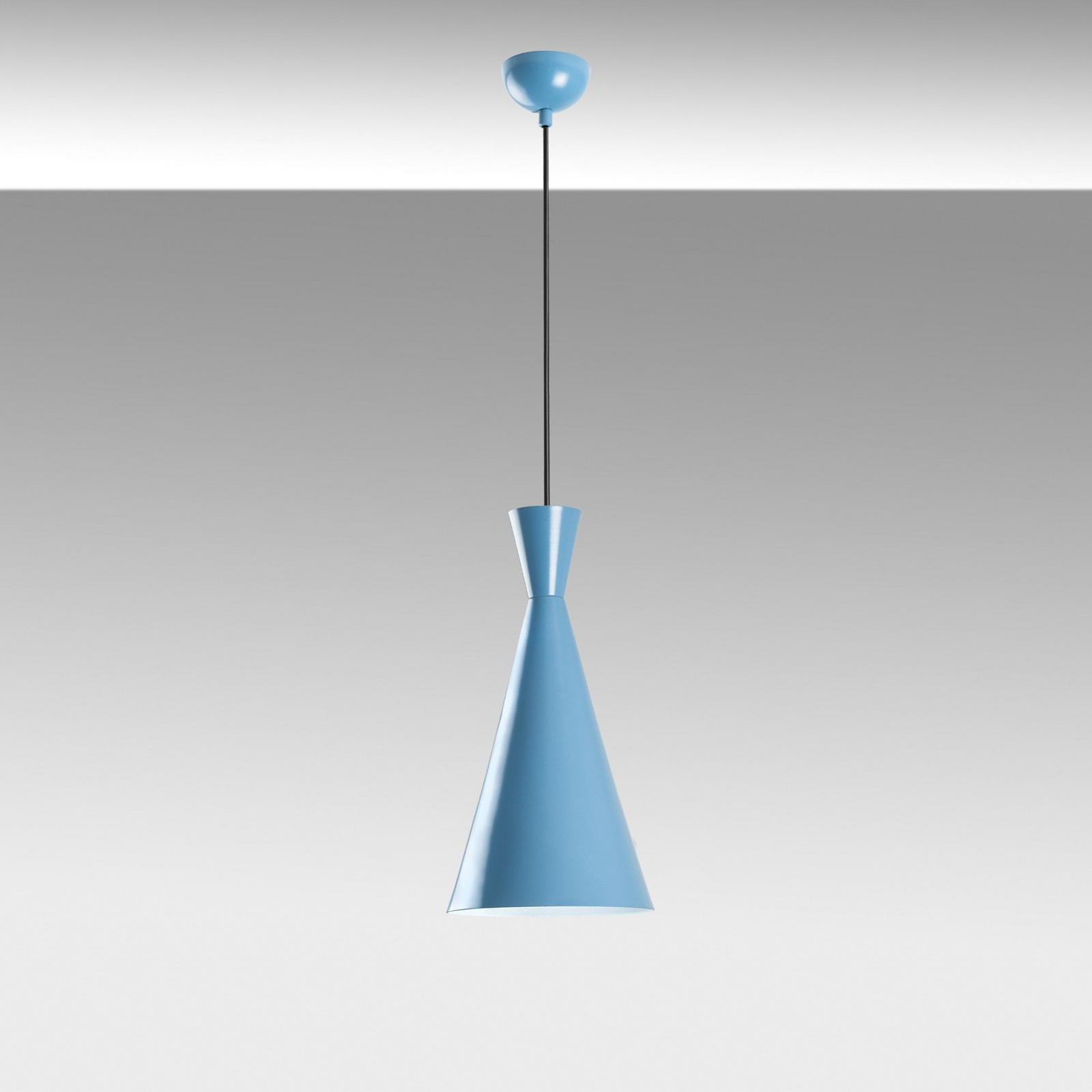 Lampa suspendată Tom, albastru deschis, metal, Ø 19 cm, E27