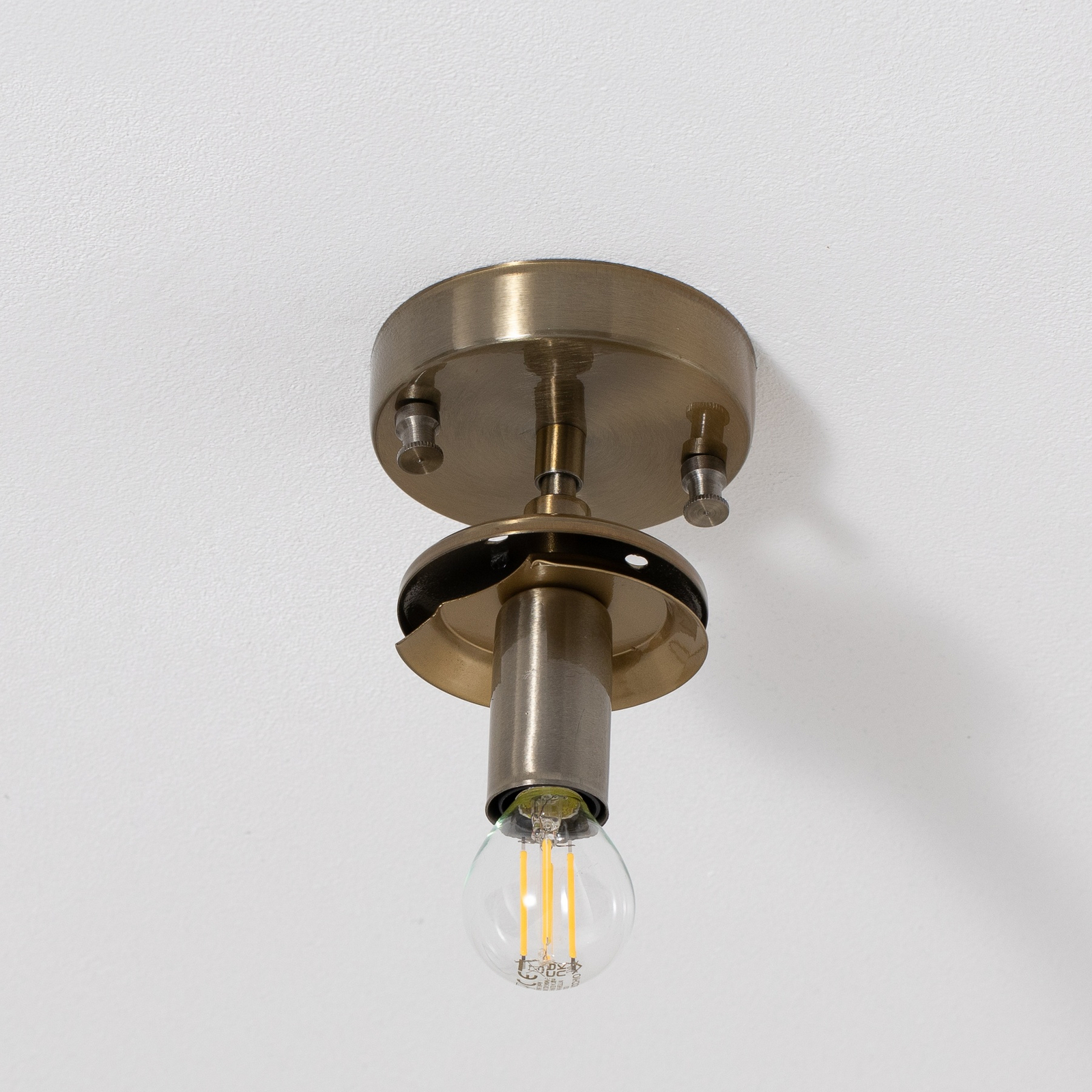Atmaca 10215 ceiling lamp, antique gold, clear glass, Ø 15 cm