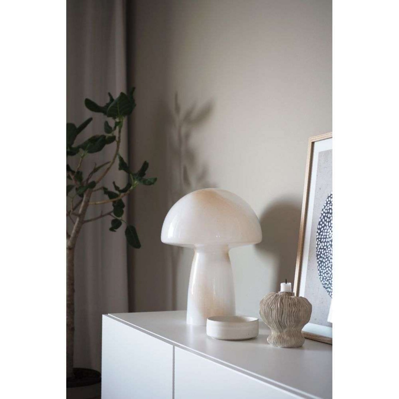 Fungo 30 Bordslampa Beige Globen Lighting - Vardagsrum - Glas